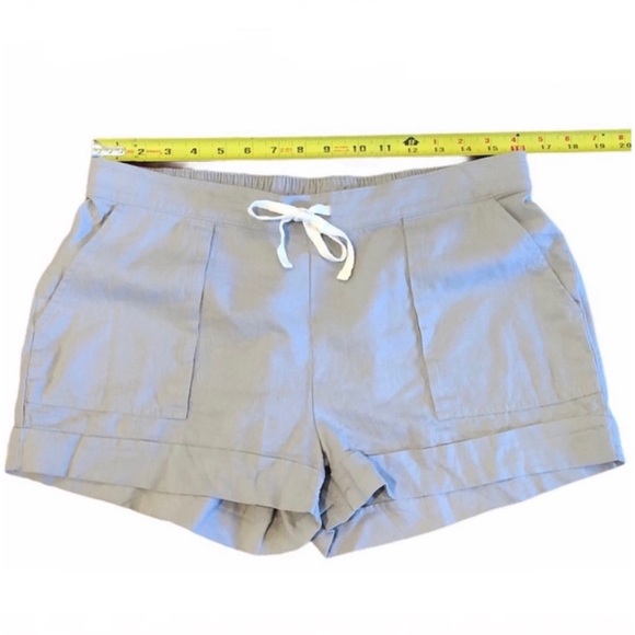 Ripzone grey linen pull on gorpcore drawstring elastic waist short size large - Picture 5 of 8